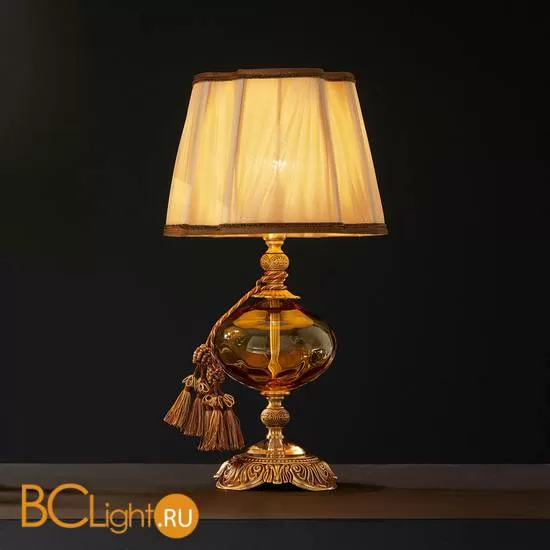 Настольная лампа Euroluce Teseo LP1 gold Amber