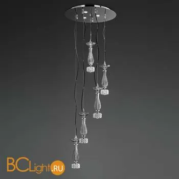 Подвесной светильник Euroluce Toochic S5+3 LED Silver Fume
