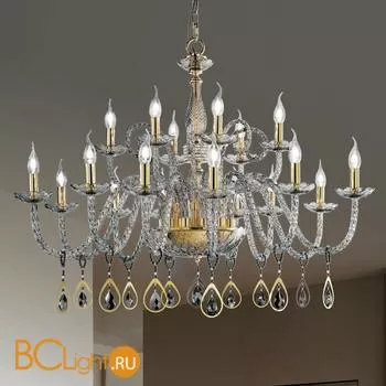 Люстра Euroluce Toochic L12+6 Gold Fume