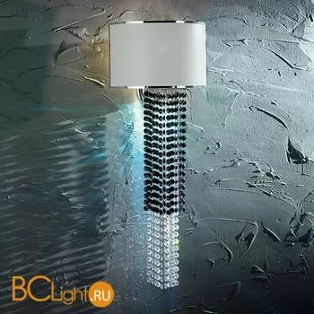 Бра Euroluce Venice Superlux A1+LED silver clear+jet white-shade