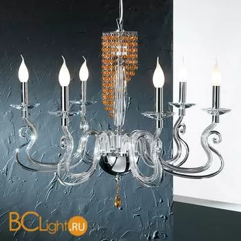 Люстра Euroluce Venice Superlux L6 silver clear amber