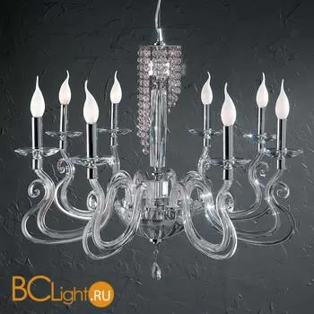 Люстра Euroluce Venice Superlux L8 silver clear Scholer