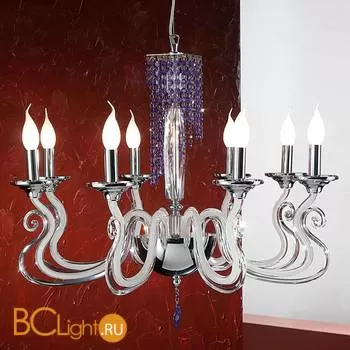 Люстра Euroluce Venice Superlux L8 silver white blue violet