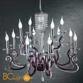 Люстра Euroluce Venice Superlux L8+4 silver ametist Scholer