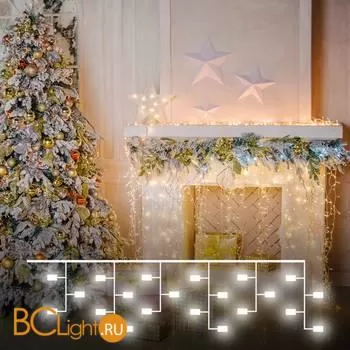 Гирлянда бахрома теплый белый 1,8*0,5М IP20 100-001 a060410