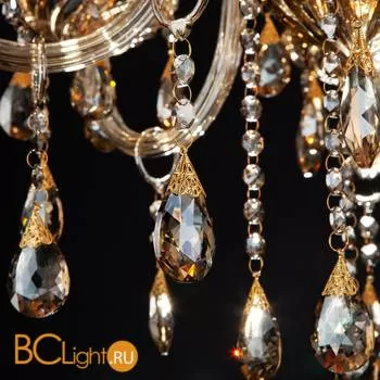 Люстра Eurosvet 10045 3543/8+4 золото/тонированный хрусталь Strotskis - Фото 1