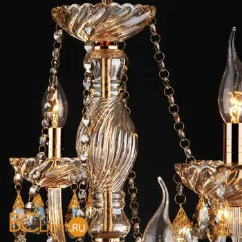 Люстра Eurosvet 10045 3543/8+4 золото/тонированный хрусталь Strotskis - Фото 7