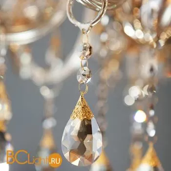 Люстра Eurosvet 10045 3543/8+4 золото/тонированный хрусталь Strotskis - Фото 2