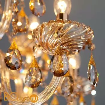 Люстра Eurosvet 10045 3543/8+4 золото/тонированный хрусталь Strotskis - Фото 5