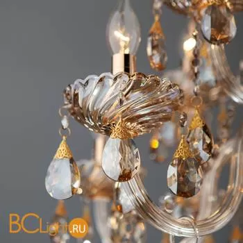 Люстра Eurosvet 10045 3543/8+4 золото/тонированный хрусталь Strotskis - Фото 3