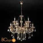 Люстра Eurosvet 10045 3543/8+4 золото/тонированный хрусталь Strotskis - Фото 0