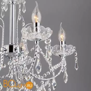 Люстра Eurosvet 3908 3908/5 хром/прозрачный хрусталь Strotskis - Фото 1