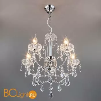 Люстра Eurosvet 3908 3908/5 хром/прозрачный хрусталь Strotskis - Фото 4