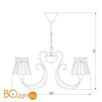 Люстра Eurosvet 60061 60061/5 античная бронза 00000080283 - Фото 4