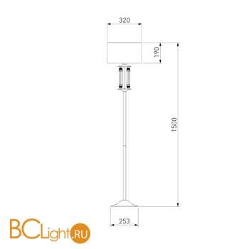 Торшер Eurosvet Adagio 01046/1 сатин-никель - Схема