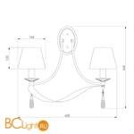 Бра Eurosvet Adelia 60063/2 золото - Схема