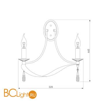 Бра Eurosvet Adelia 60064/2 хром - Схема
