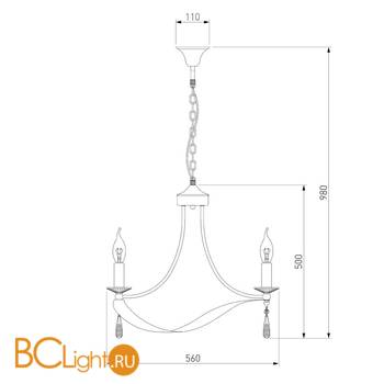 Люстра Eurosvet Adelia 60064/5 хром - Схема