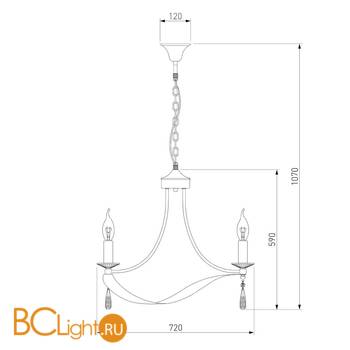 Люстра Eurosvet Adelia 60064/8 хром - Схема