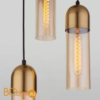 Подвесной светильник Eurosvet Airon 50180/3 янтарный - Фото 2