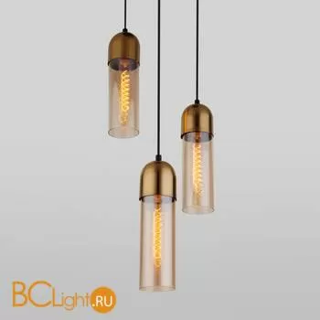 Подвесной светильник Eurosvet Airon 50180/3 янтарный - Фото 0