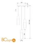 Подвесной светильник Eurosvet Airon 50180/3 дымчатый - Фото 1