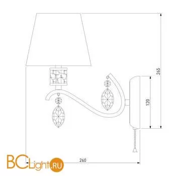 Бра Eurosvet Alcamo 60103/1 перламутровое золото - Фото 2