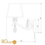 Бра Eurosvet Alcamo 60103/1 перламутровое золото - Фото 2