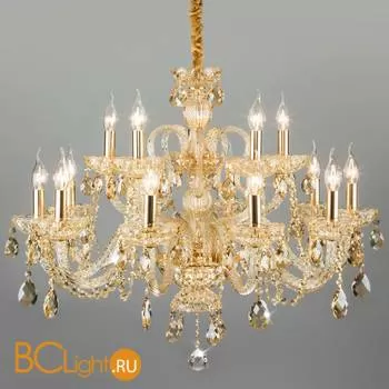 Люстра Eurosvet Alcedo 10097/15 золото/тонированный хрусталь Strotskis