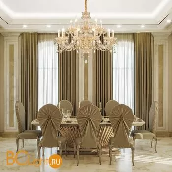 Люстра Eurosvet Alcedo 10097/15 золото/тонированный хрусталь Strotskis - Фото 0