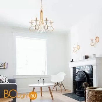 Люстра Eurosvet Alexandria 60057/5 белый с золотом - Фото 2