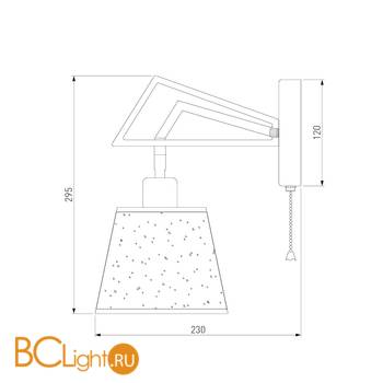 Бра Eurosvet Alicante 60082/1 золотая бронза - Схема