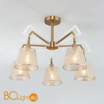 Потолочная люстра Eurosvet Alicante 60082/5 золотая бронза