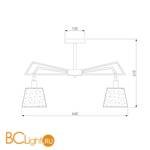 Потолочная люстра Eurosvet Alicante 60082/5 золотая бронза - Схема