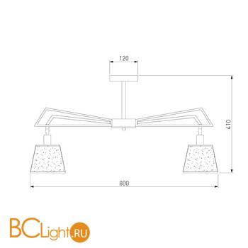 Потолочная люстра Eurosvet Alicante 60082/8 золотая бронза - Схема