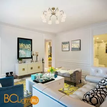 Потолочная люстра Eurosvet Alicante 60082/8 золотая бронза - Фото 0