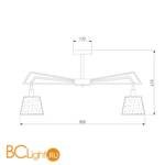 Потолочная люстра Eurosvet Alicante 60082/8 золотая бронза - Схема