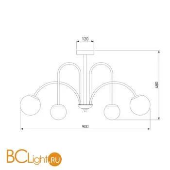 Люстра Eurosvet Alix 30177/6 латунь - Фото 4