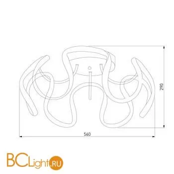 Потолочный светильник Eurosvet Alstroemeria 90238/1 кофе - Фото 1