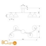 Потолочная люстра Eurosvet Alta 30141/4 античная бронза - Схема