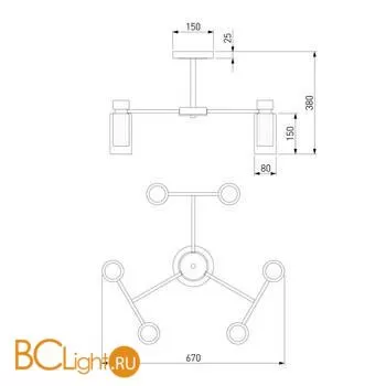 Люстра Eurosvet Amado 70115/6 белый a061528 - Фото 2