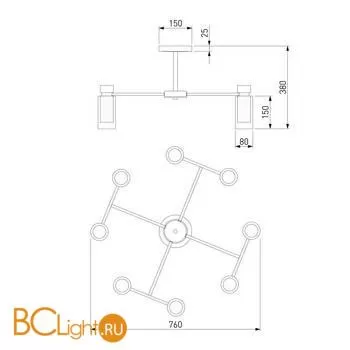 Люстра Eurosvet Amado 70115/8 белый a061529 - Фото 2
