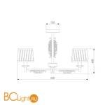 Потолочная люстра Eurosvet Amalfi 60081/5 хром - Схема