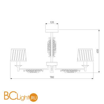 Потолочная люстра Eurosvet Amalfi 60081/8 хром - Схема