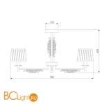 Потолочная люстра Eurosvet Amalfi 60081/8 хром - Схема