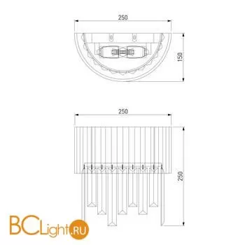 Настенный светильник Eurosvet Amantea 10122/2 хром - Фото 2