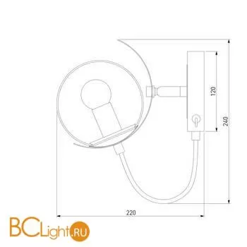 Настенный светильник Eurosvet Amato 70110/1 черный - Фото 3