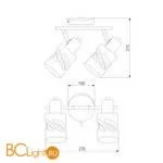 Бра Eurosvet Ansa 20120/2 чёрный жемчуг - Фото 2