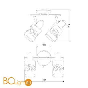 Бра Eurosvet Ansa 20120/2 хром a057766 - Фото 0