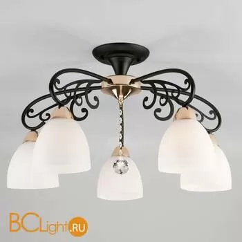 Потолочная люстра Eurosvet Arabella 70087/5 черный/золото